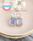 Light Blue Stud Earrings, Light Sapphire Classic Stud Earrings, Heart Crystal Blue Crystal Drop Earrings, Heart Stud Earrings, Gift For Her