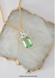 Peridot Green Crystal Necklace, Light Green Bridal Necklace, Green Long Necklace, Peridot Necklace Embellished with Swarovski Crystals