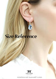 Blue Denim Crystal Earrings, Bridal Blue Crystal Huggie Earrings, Bridesmaids Blue Navy Earrings, Bridal Blue Studs, Gift For Her