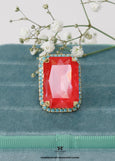Red Crystal Cocktail Ring, Poppy Red Statement Crystal Ring, Statement Hot Red Crystal Ring, Adjustable Cocktail Red Ring