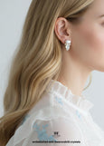 Bridal Pearl Cluster Crystal Earrings, Classic Bridal Pearl Stud Earrings, Swarovski Embellished Jewelry, Pearl Studs, Bridal Earrings