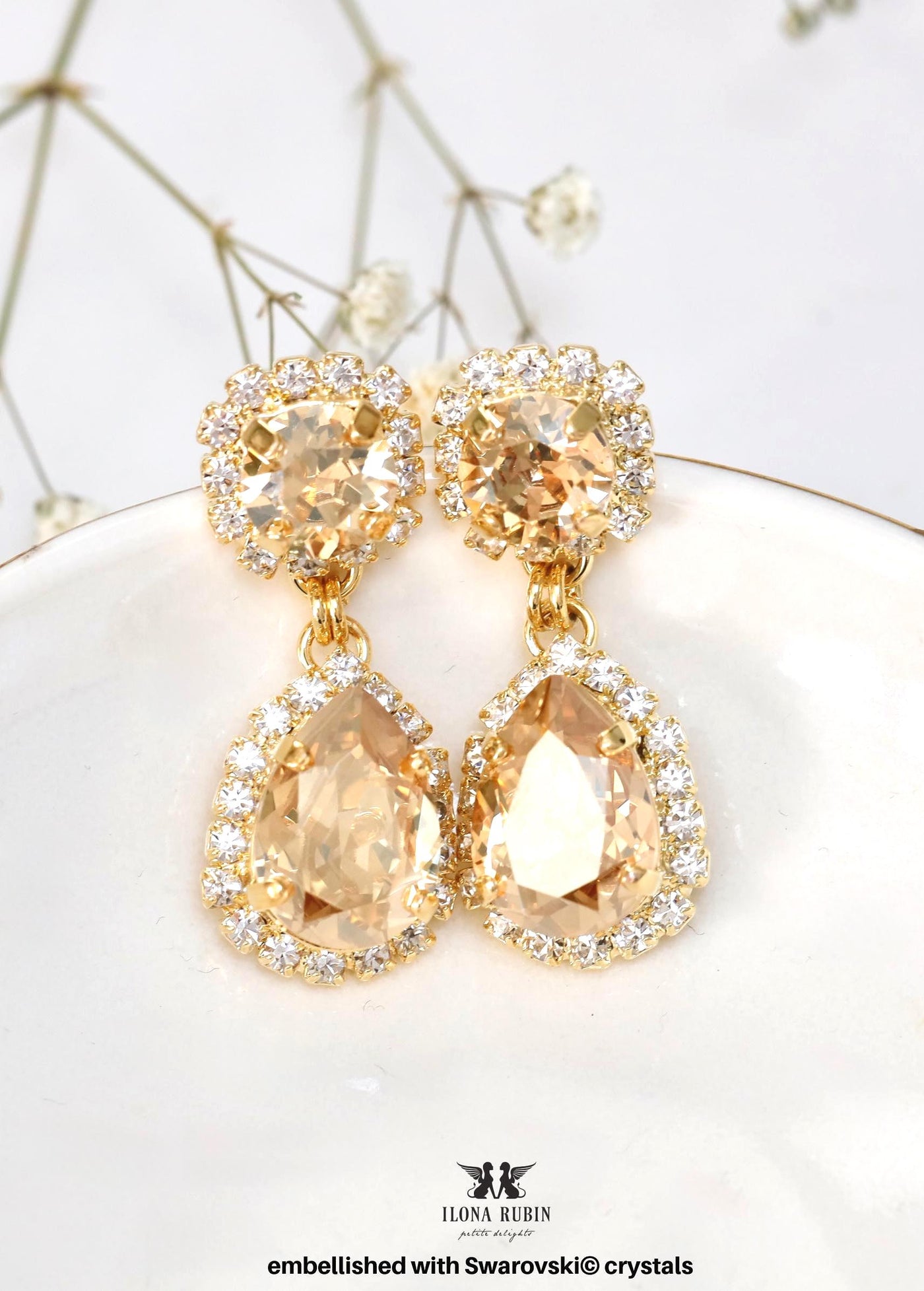 Dusty Blue Earrings, Bridal Dusty Blue Drop Earrings, Blue Chandeliers Earrings, Dusty Blue Crystal Drop Earrings, Bridal Drop Earrings