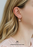 Blush Rose Crystal Earrings, Bridal Blush Earrings, Bridesmaids Earrings, Christmas Gift For Her, Dusty Pink Pear Shape Earrings