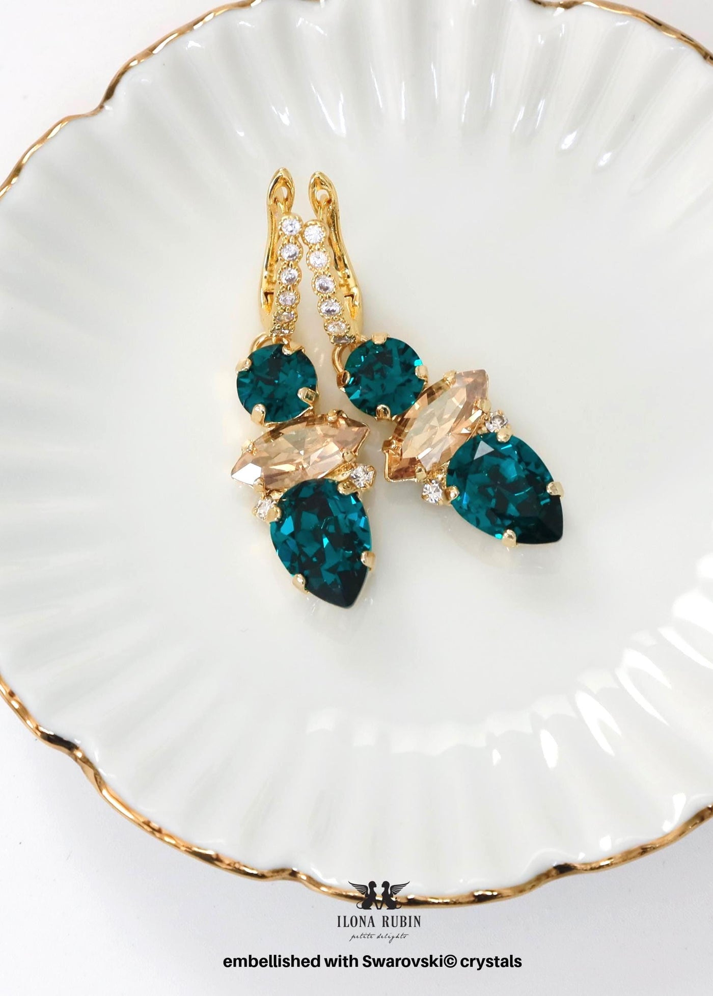 Emerald Green Crystal Drop Earrings, Dark Green Bridal Lever Back Earrings, Emerald Green Wedding Jewelry, Embellished Swarovski Crystals