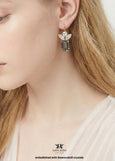 Gray Crystal Drop Bridal Earrings, Light Gray Drop Earrings, Smoky Gray Crystal Drop Earrings, Gift For Her, Bridal Gray Earrings