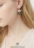 Gray Crystal Drop Bridal Earrings, Light Gray Drop Earrings, Smoky Gray Crystal Drop Earrings, Gift For Her, Bridal Gray Earrings