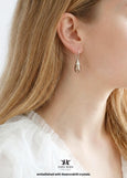 Taupe Pearl Teardrop Earrings, Bronze Pearl Drop Earrings Set in Genuine Sterling Silver, Pearl Sterling Silver Wedding Earrings