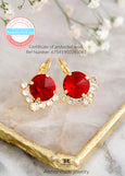 Red Ruby Crystal Earrings, Dark Red Drop Earrings, Crimson Red Crystal Earrings, Garnet Wedding Earrings, Bridesmaids Earrings.