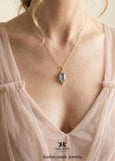Light Blue Sapphire Crystal Blue Bridal Necklace, Bridal Something Blue, Aquamarine Crystal Necklace, Gift For Her, Bridal Blue Necklace