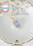 Light Blue Sapphire Crystal Blue Bridal Necklace, Bridal Something Blue, Aquamarine Crystal Necklace, Gift For Her, Bridal Blue Necklace