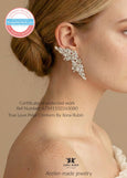 Climbing Earrings, Bridal Climbing Crystal Earrings, Bridal Statement Earrings, Clear Statement Ear Crawler, Bridal Ear Climber