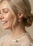 Blush Pink Crystal Earrings, Dusty Rose Drop Earrings, Morganite Crystal Earrings, Blush Rose Wedding Earrings, Bridesmaids Earrings