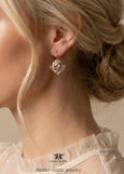 Blush Pink Crystal Earrings, Dusty Rose Drop Earrings, Morganite Crystal Earrings, Blush Rose Wedding Earrings, Bridesmaids Earrings