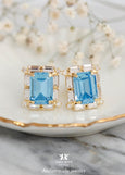 Light Blue Wedding Cufflinks, Blue Cufflinks, Aquamarine Crystal Cufflinks, Ice Blue Cufflinks For Groom, Gift For Men, Groomsman Gift