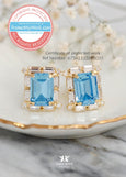 Light Blue Wedding Cufflinks, Blue Cufflinks, Aquamarine Crystal Cufflinks, Ice Blue Cufflinks For Groom, Gift For Men, Groomsman Gift