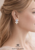 Light Blue Stud Earrings, Bridal Soft Blue Stud, Ice Blue Crystal Stud Earrings, Bridesmaids Earrings, Crystal Powder Blue Studs Earrings