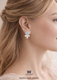 Light Blue Stud Earrings, Bridal Soft Blue Stud, Ice Blue Crystal Stud Earrings, Bridesmaids Earrings, Crystal Powder Blue Studs Earrings