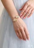 Butter Yellow Crystal Bracelet, Butter Light Yellow Bracelet, Soft Yellow Crystal Bracelet, Yellow Open Cuff Bracelet, yellow teardrop cuff