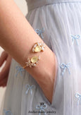 Butter Yellow Crystal Bracelet, Butter Light Yellow Bracelet, Soft Yellow Crystal Bracelet, Yellow Open Cuff Bracelet, yellow teardrop cuff