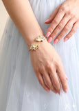 Butter Yellow Crystal Bracelet, Butter Light Yellow Bracelet, Soft Yellow Crystal Bracelet, Yellow Open Cuff Bracelet, yellow teardrop cuff