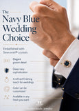 Navy Blue Wedding Cufflinks, Dark Blue Crystal Cufflinks, Deep Blue Cufflinks, Blue Cufflinks For Groom, Gift For Men, Groomsman Gift