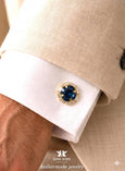 Navy Blue Wedding Cufflinks, Dark Blue Crystal Cufflinks, Deep Blue Cufflinks, Blue Cufflinks For Groom, Gift For Men, Groomsman Gift