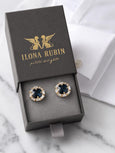 Navy Blue Wedding Cufflinks, Dark Blue Crystal Cufflinks, Deep Blue Cufflinks, Blue Cufflinks For Groom, Gift For Men, Groomsman Gift