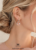 Blush Drop Crystal Earrings, Dusty Pink Bridal Pear-shaped Earrings, Blush Rose Wedding Jewelry , Morganite Bridal Dangle Earrings