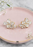 Bridal Crystal Stud Earrings, Bridal Climber Earrings, Bridal Wedding Jewelry, Bridesmaids Earrings Embellished Swarovski Crystals