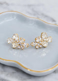 Bridal Crystal Stud Earrings, Bridal Climber Earrings, Bridal Wedding Jewelry, Bridesmaids Earrings Embellished Swarovski Crystals
