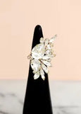 Clear Crystal Swarovski Cocktail Ring, Statement Crystal Ring