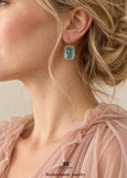Light Blue Crystal Earrings, Bridal Aqua Blue Earrings, Wedding Something Blue Earrings, Victorian Style Blue Earrings, Powder Blue Earrings