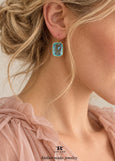 Light Blue Crystal Earrings, Bridal Aqua Blue Earrings, Wedding Something Blue Earrings, Victorian Style Blue Earrings, Powder Blue Earrings