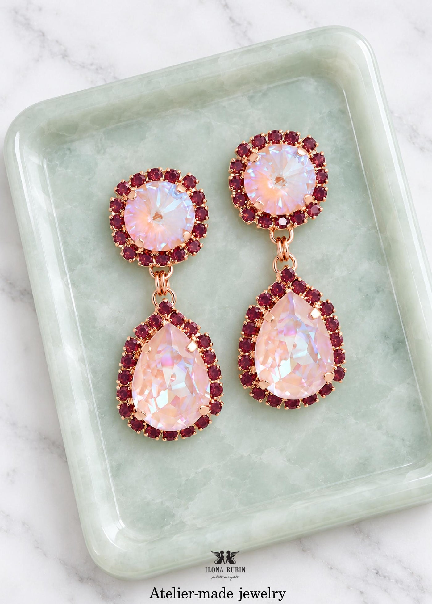 Light Pink Crystal Earrings, Powder Pink Chandelier Swarovski Crystal Earrings, Dusty Pink Drop Earrings, Dusty Light Rose Wedding Jewelry