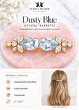 Bridal dusty Blue Barrette, Blue Bridal Hair Accessories