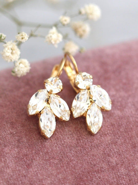Bridal Crystal Drop Earrings, Bridal Crystal Droplet Earrings, Bridal Drop Earrings, Bridesmaids Earrings, Crystal Earrings, Gift For Her