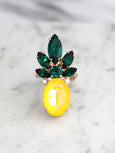 Fruit Collection Pineapple Crystal Swarovski Cocktail Ring