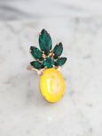 Fruit Collection Pineapple Crystal Swarovski Cocktail Ring