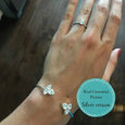 Bridal White Opal Bracelet, Bridal Crystal Opal Bracelet, White Opal Cuff Bracelet, Open Cuff Opal Bracelet, Bridesmaid Gifts, Gift For Her