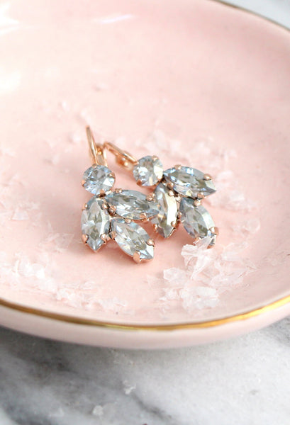 Dusty Blue Earrings, bridesmaid Dusty Blue Earrings, Dusty Blue Drop Earrings, Bridal Dusty Blue Earrings, Light Blue Earrings