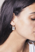 Gray Drop Earrings, Dark Gay Earrings, Bridal Gray Earrings