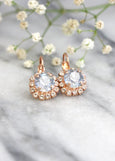 Dusty Blue Earrings, Bridesmaids Dusty Blue Drop Earrings