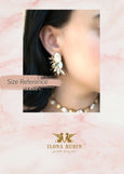 Blush Statement Earrings, Bridal Blush Clip On  Earrings, Blush Rose Bridal Earrings, Bridal Blush Earrings, Big Earring, Morganite Earrings