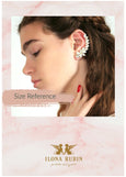 Ear Climber Earrings, Ear cuff earrings, Dusty Blue Crystal Earrings