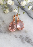 Blush Drop Earrings, Bridal Drop Blush Earrings, Bridesmaids Earring
