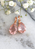 Blush Drop Earrings, Bridal Drop Blush Earrings, Bridesmaids Earring