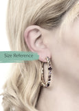 Oversized Orange Earrings, Burnt Orange Crystal Earrings
