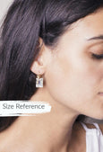 Bridal Aquamarine Clear Crystal Drop Emerald Cut Earrings