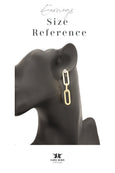 Gold Link Drop Earrings, Gold Link Crystal Drop Earrings