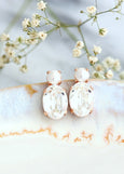 Bridal Earrings, Pearl Crystal Stud Earrings, Bridal Pearl Earrings